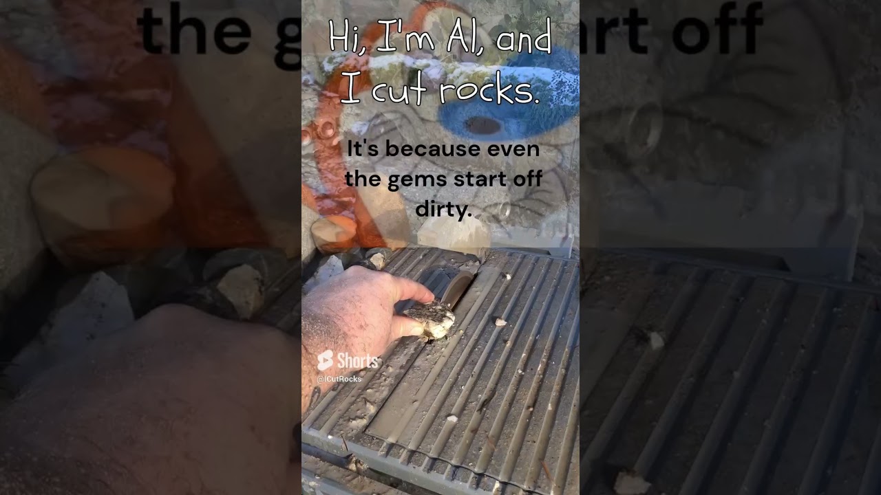 ROCK CUTTING: Opaque Quartz cut! | Tile Saw 💎🪚  #riverrock #ICUTROCKS