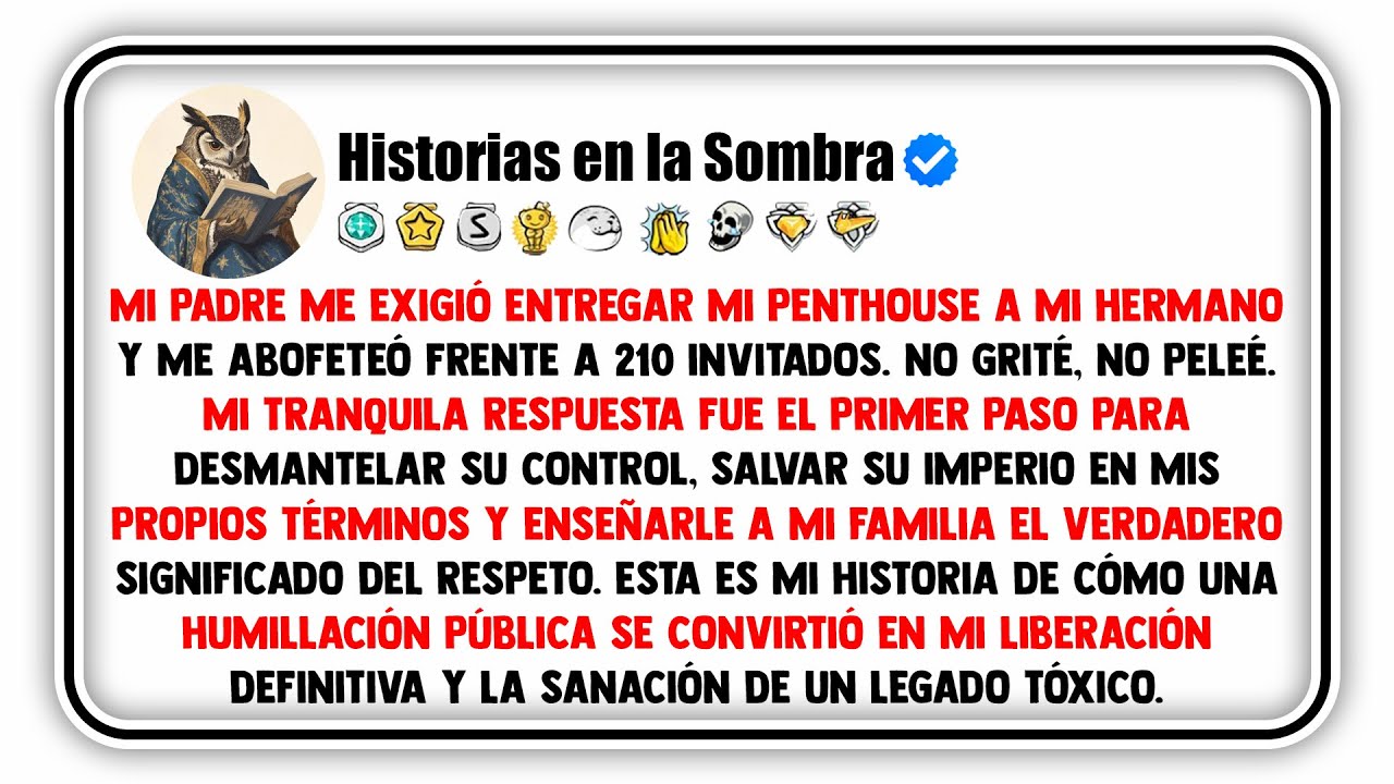 Mi padre me exigió entregar mi penthouse a mi hermano y me abofeteó frente a 210 invitados.