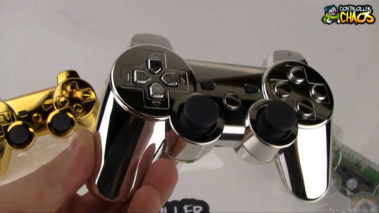 PS3 Gold Chrome, Chrome, Gunmetal, Clear - Modded Controllers - Controller Chaos