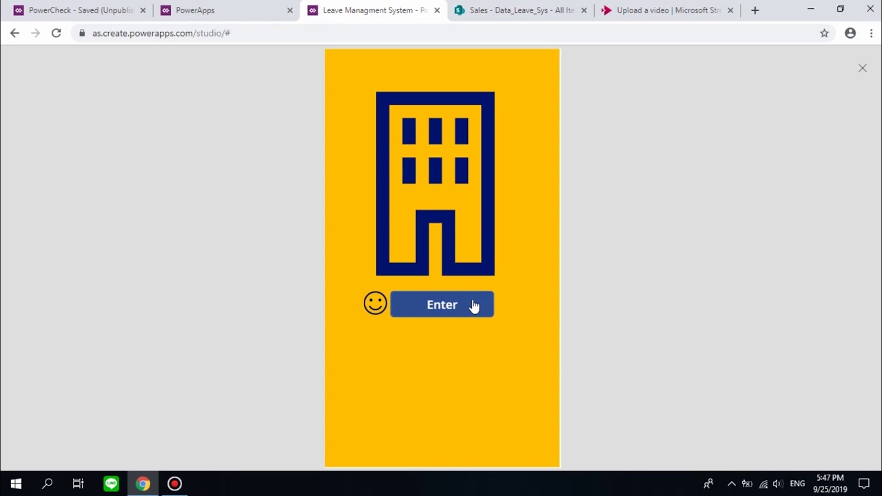 Demo PowerApps พัฒนาโปรแกรมสำหรับลงเวลาพนักงาน