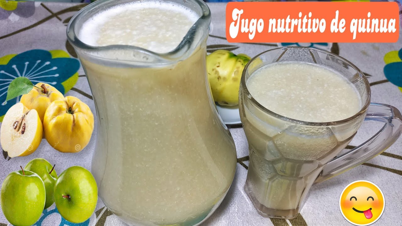 Jugo de Quinua con Manzana y Membrillo😋Desayuno Nutritivo y Saludable, fácil de preparar.