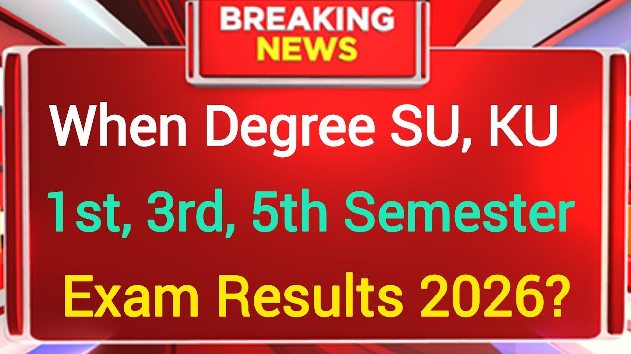 When Degree SU KU 1,3,5 Semesters Results #viral #yt #exam #results #degree #su #university
