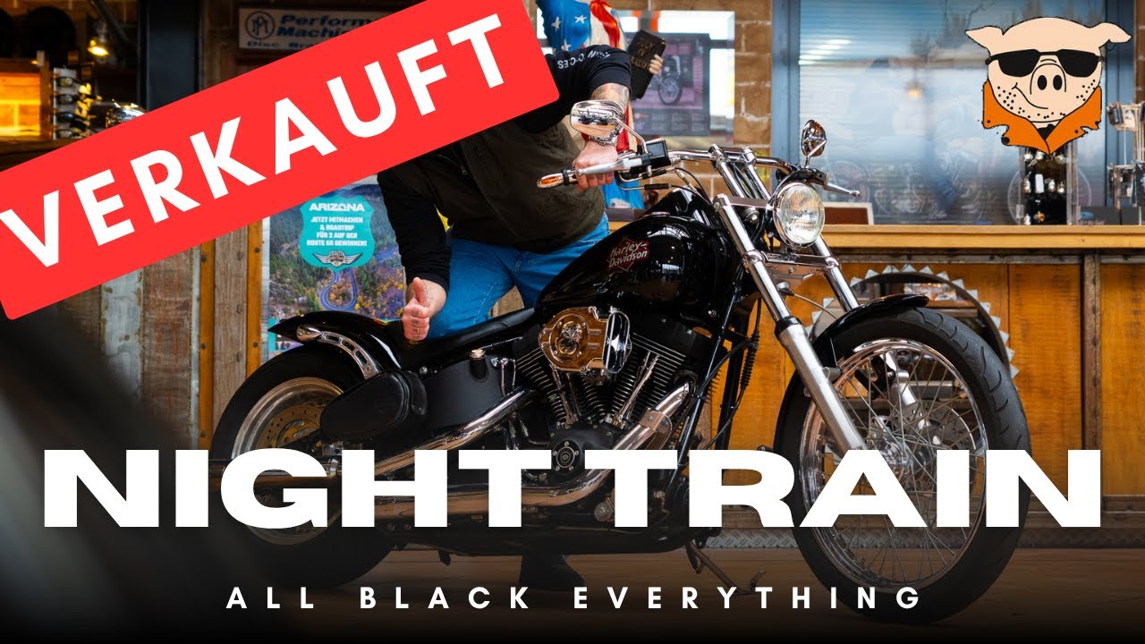 Seltene Harley Night Train mit Twin Cam Vergaser – Edler Custom Umbau mit Penzl Auspuff!