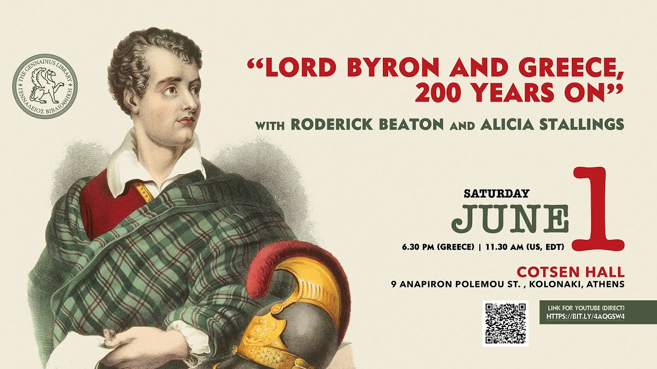 “Lord Byron and Greece, 200 years on” with Roderick Beaton and Alicia Stallings