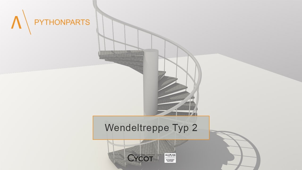 Allplan PythonPart Wendeltreppe Typ 2