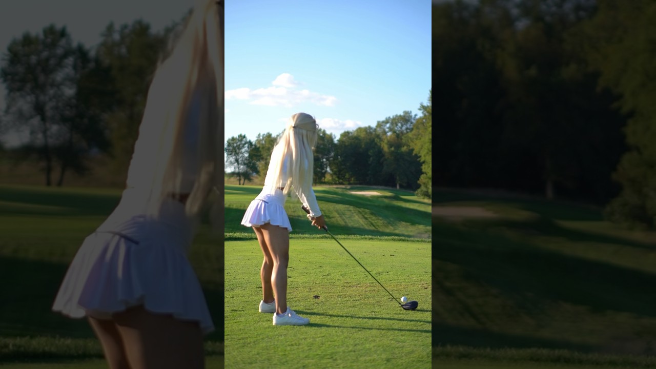 She flies high this time⛳️ #golf #golfswing