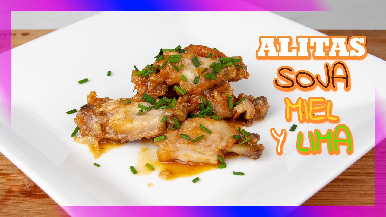 Alitas de pollo con salsa de soja, miel y lima con Thermomix