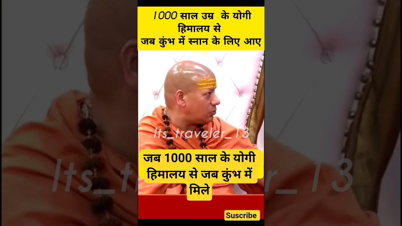 When a 1000 year old yogi was found taking bath in Kumbh #shorts #viral #yogi #bhakti #foryou #ma...