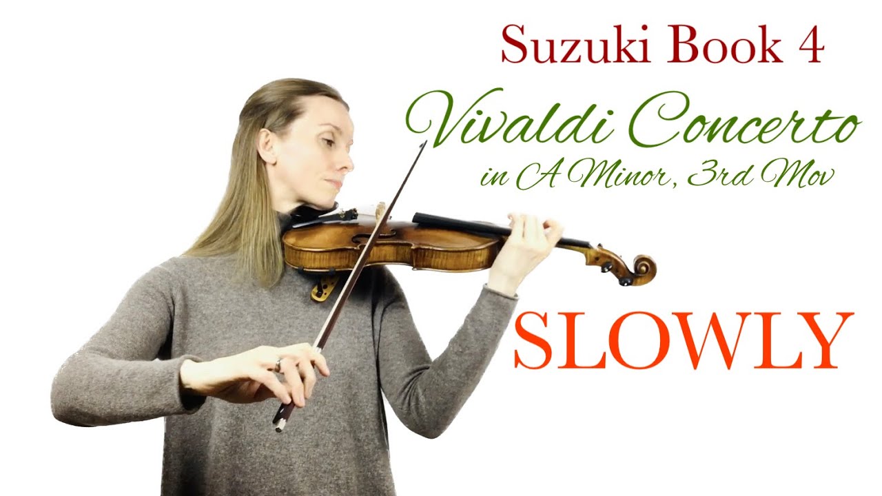 Vivaldi Concerto in A Minor, 3rd mvt - practicing it SLOWLY!