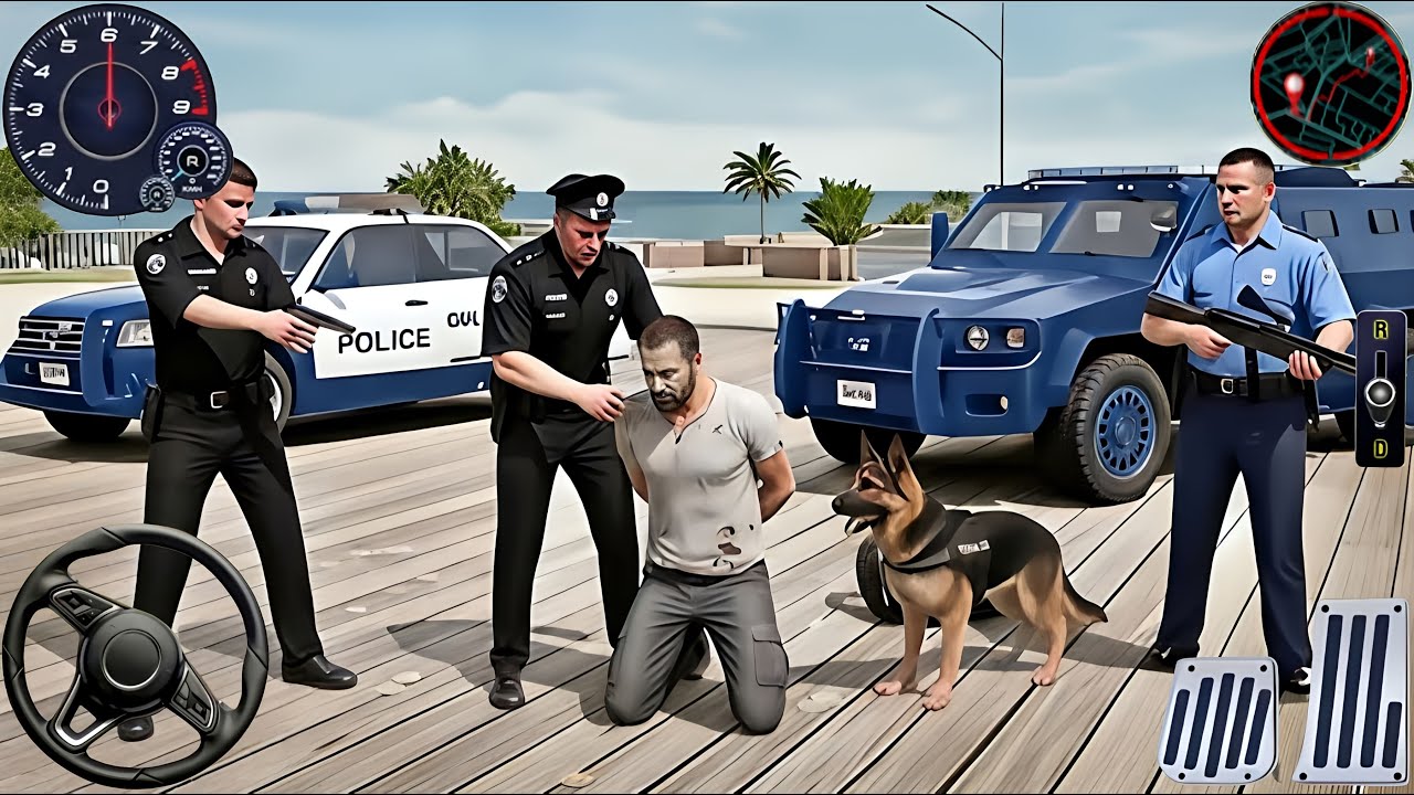 Police Car Chase Simulator 3D Game - Real Cop Cars Driving Simulator 2025 - Android GamePlay