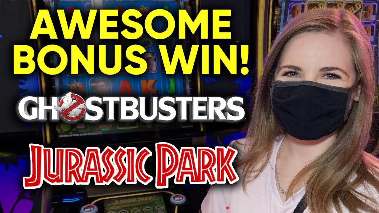 Am I Psychic? Very Nice BONUS! Ghostbusters 4D Slot Machine! Jurassic Park Bonus Feature!