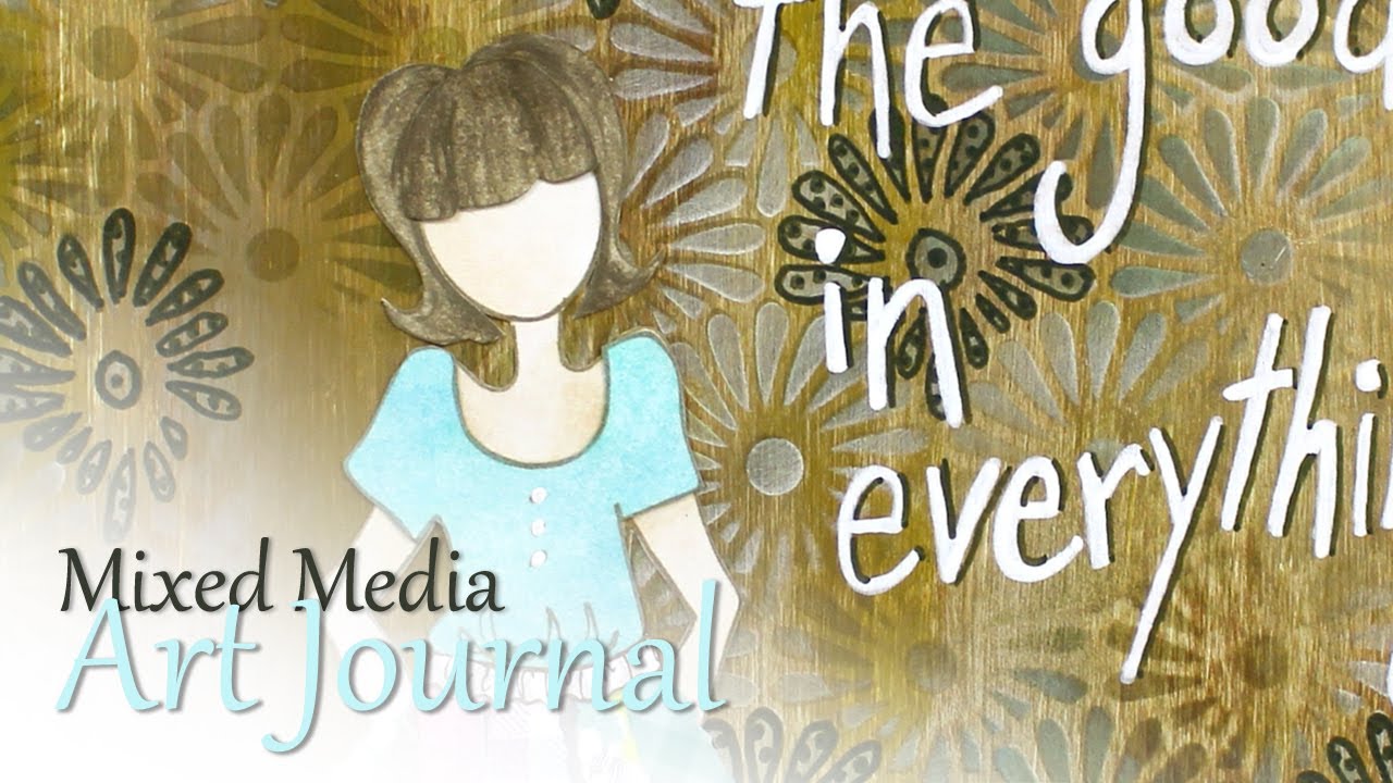 Art Journaling with Julie Nutting Doll Stamps  |  Mixed Media Inspired