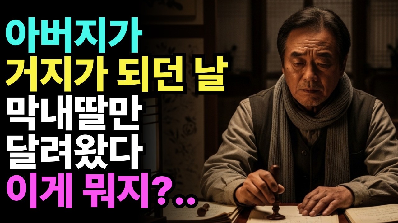 아버지가 거지가 되던 날, 막내딸만 달려왔다. 이게 뭐지?