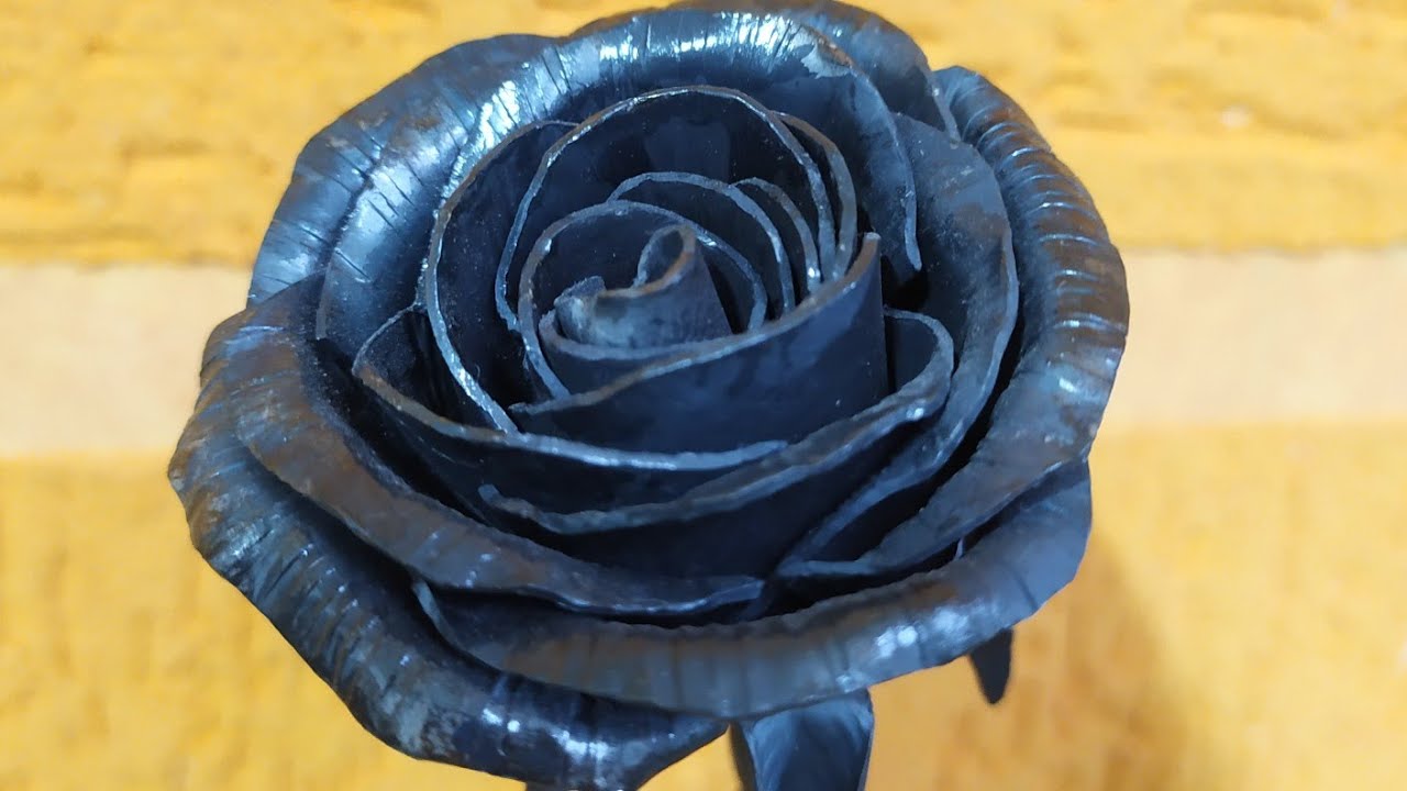 COMO FAZER ROSA DE FERRO - TUTORIAL - DY - parte 2 welded artsmetal recycled art