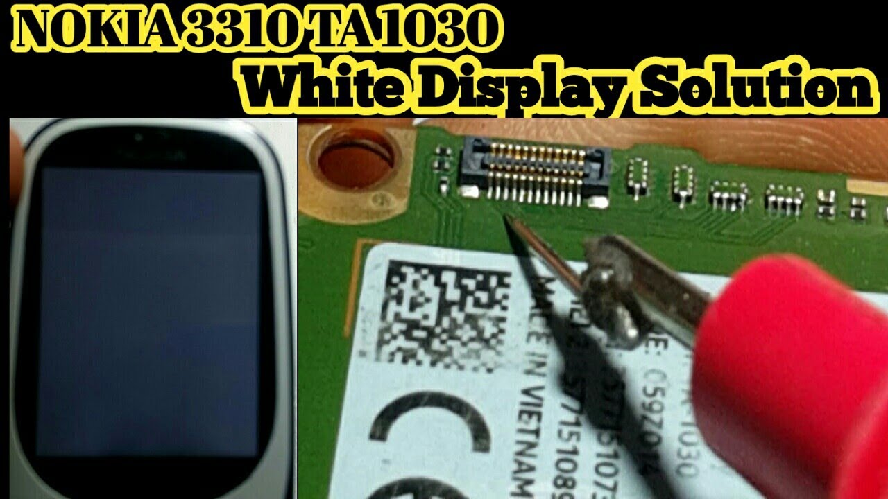 NOKIA 3310 TA 1030 WHITE DISPLAY SOLUTION #nokia