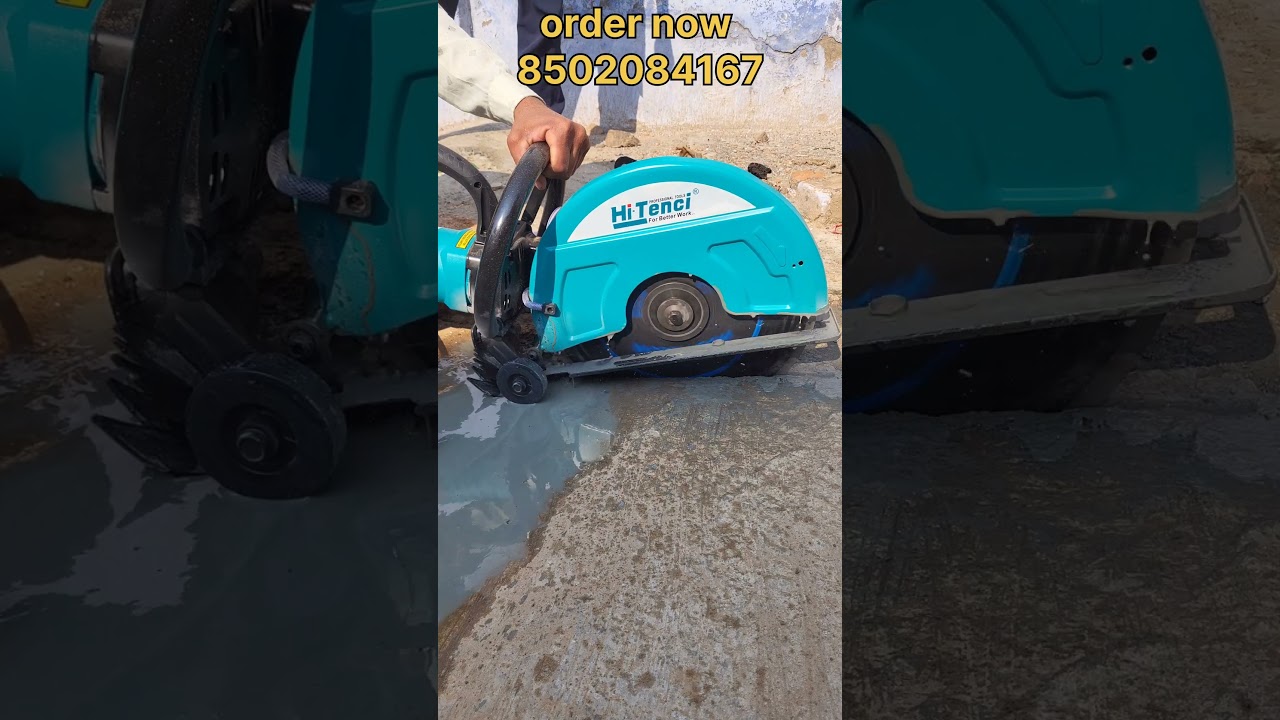 how to use concrete cutter machine 16inch 2025 !! #hitenciconcratecutter