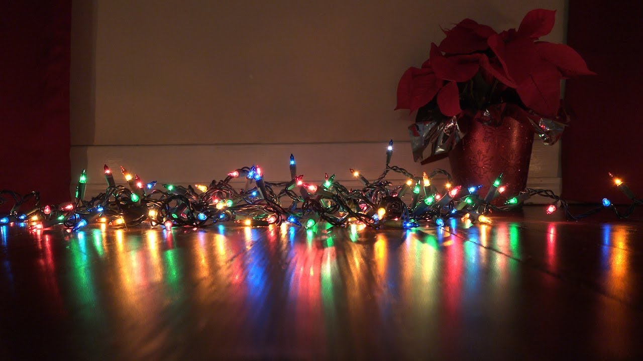 CHRISTMAS LIGHTS in 4K with MUSIC