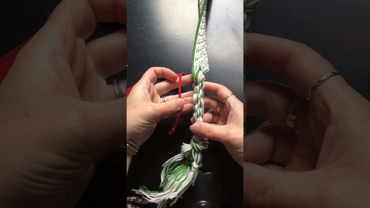 Finishing Tablet Weaving with a Finger-Loop Braid