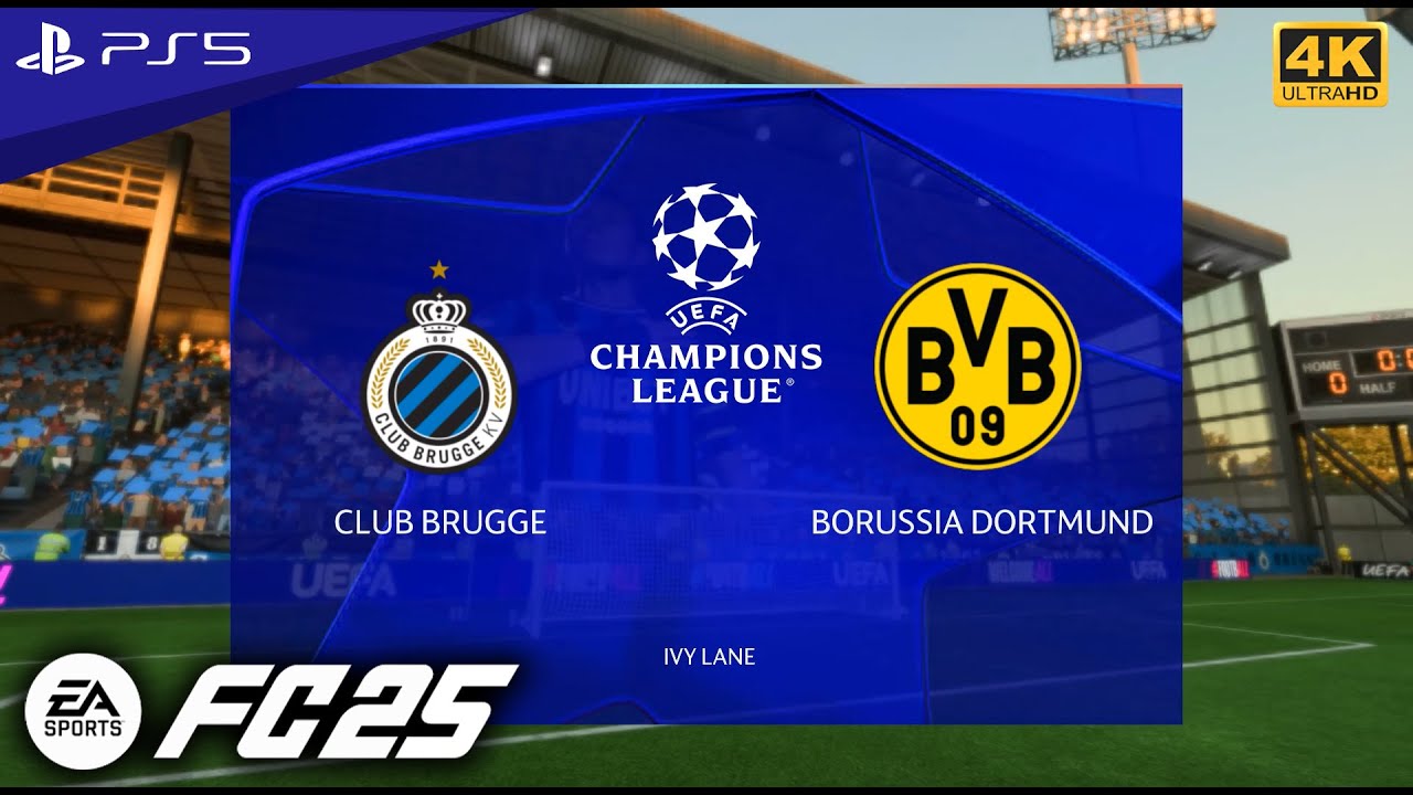 Club Brugge vs Borussia Dortmund - UEFA | EA FC 25 - Full Gameplay PS5 [4K60]