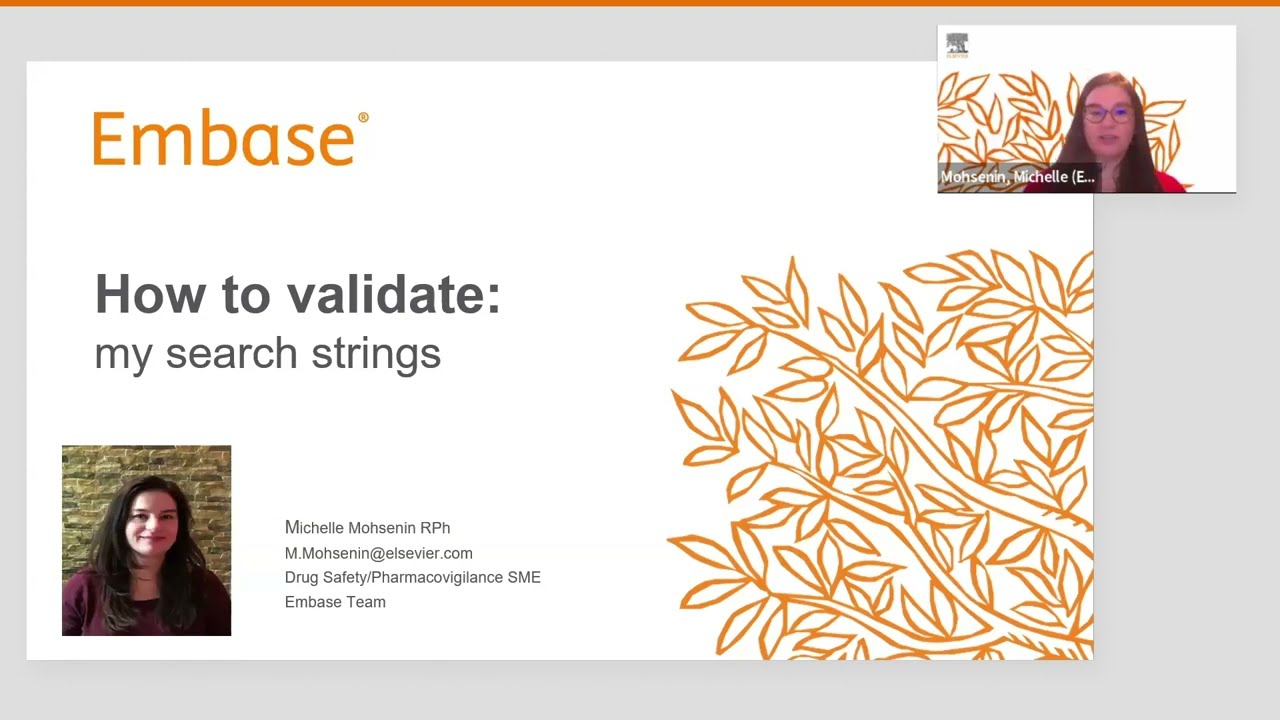 Embase - How to Validate My Search Strings