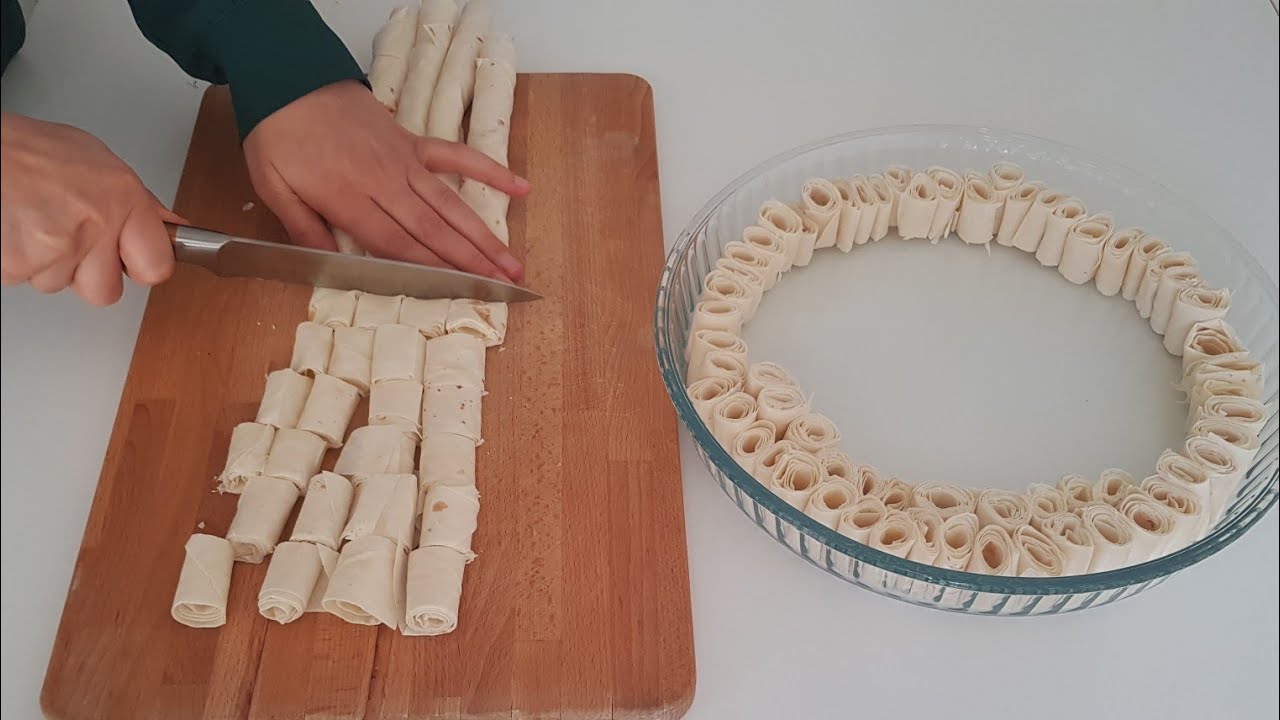 HAZIR YUFKADAN ÖYLE BİR YEMEK YAPTIM Kİ ÇOK KOLAY VE LEZZETLİ OLDU😋ADINI SİZ KOYUN✅