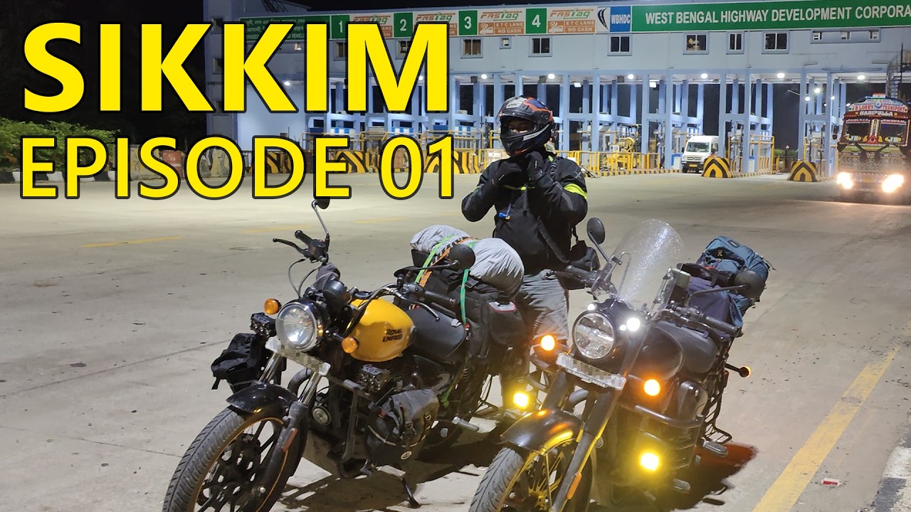 Sikkim Bike Trip Episode 01 | Kolkata to Farakka Night Ride | Maa Flyover, Kalyani Expressway, NH12