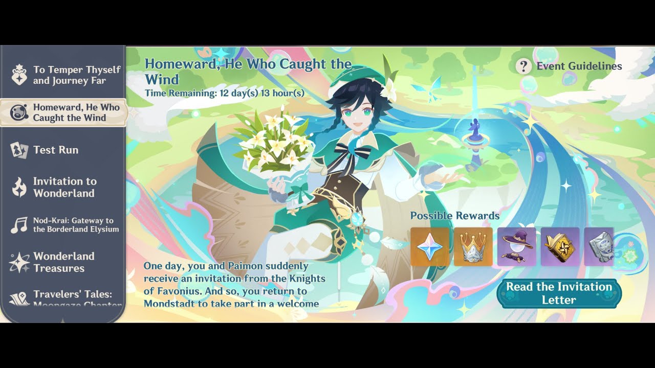 Speedrun: Homeward, He Who Caught the Wind in Genshin Impact