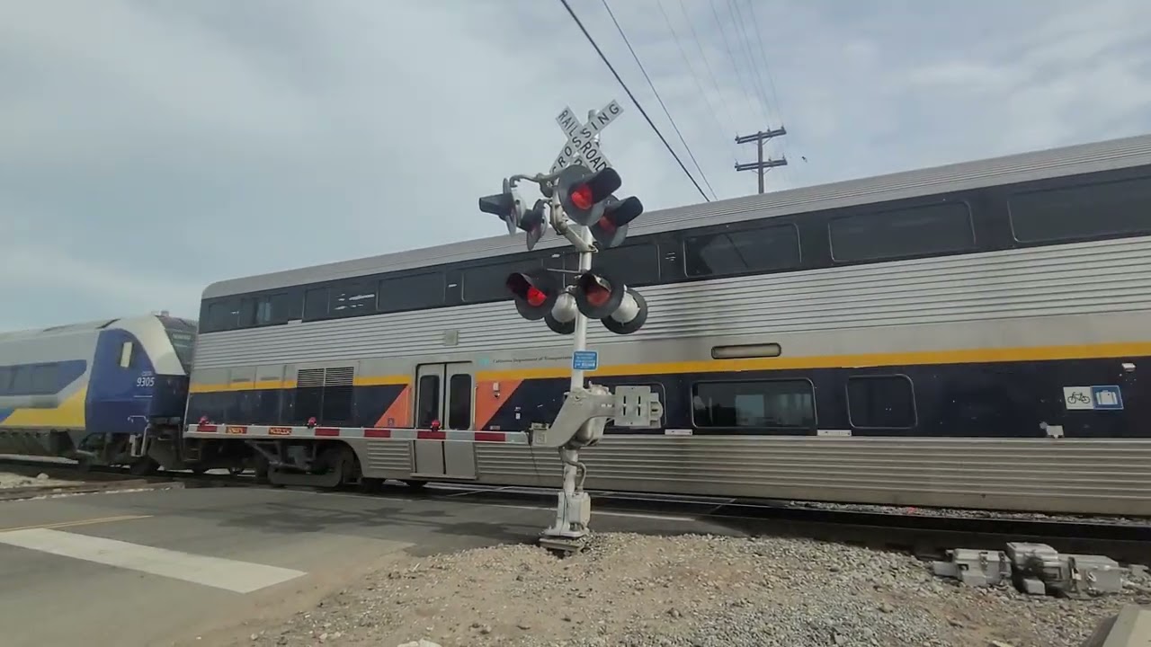 Amtrak gold runner train 710 passing california avenue fresno ca