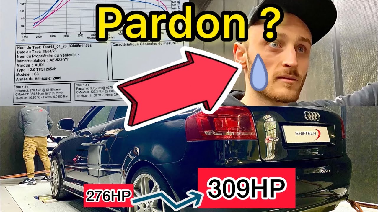 Mon AUDI S3 8p 2.0 TFSI 265cv 300000km passe au banc + STAGE 1 SHIFTECH 🔥