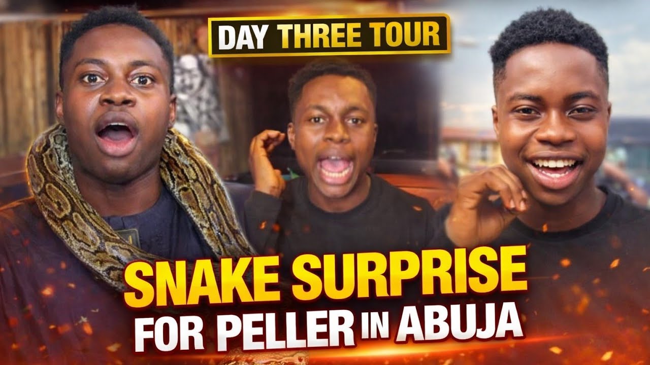 Drama in Abuja! Peller Faces Live Python During Viral Tour Moment #celebritygist #pellertour #viral