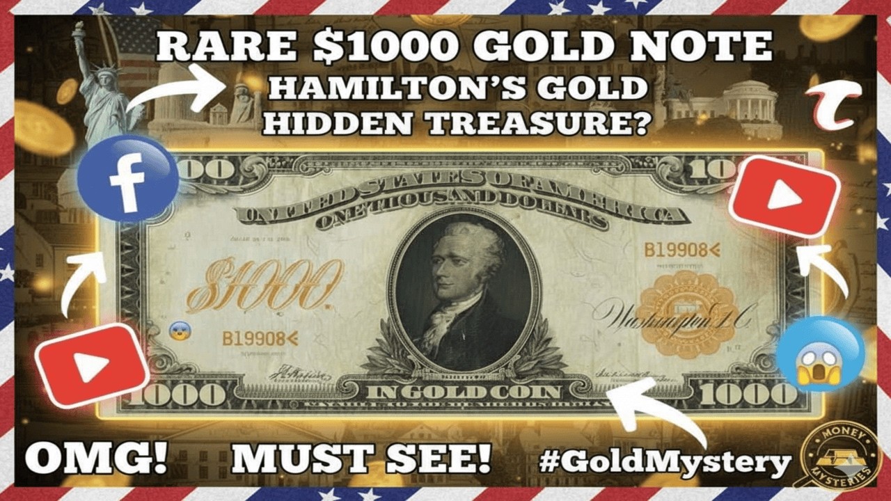 1907💸💰  $1,000 Gold Certificate:🚨 Rare Alexander Hamilton Banknote.?🔥#papermoney