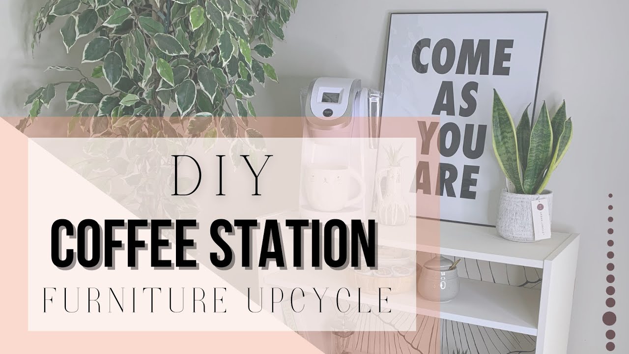 COFFEE STATION MAKEOVER// BOOKCASE UP-CYCLE: I BUSTED IT!!!