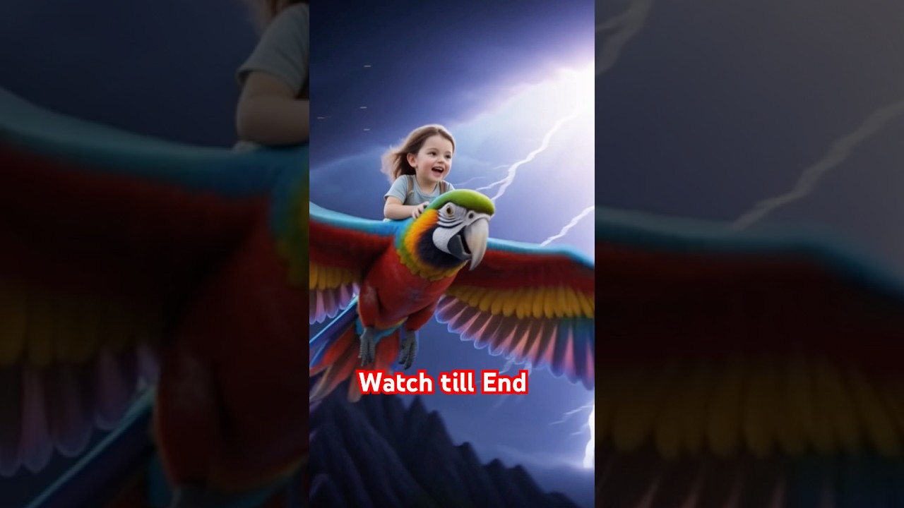 Flying with my Parrot Buddy 🦜😆 Magical Night Adventure 🌌✨