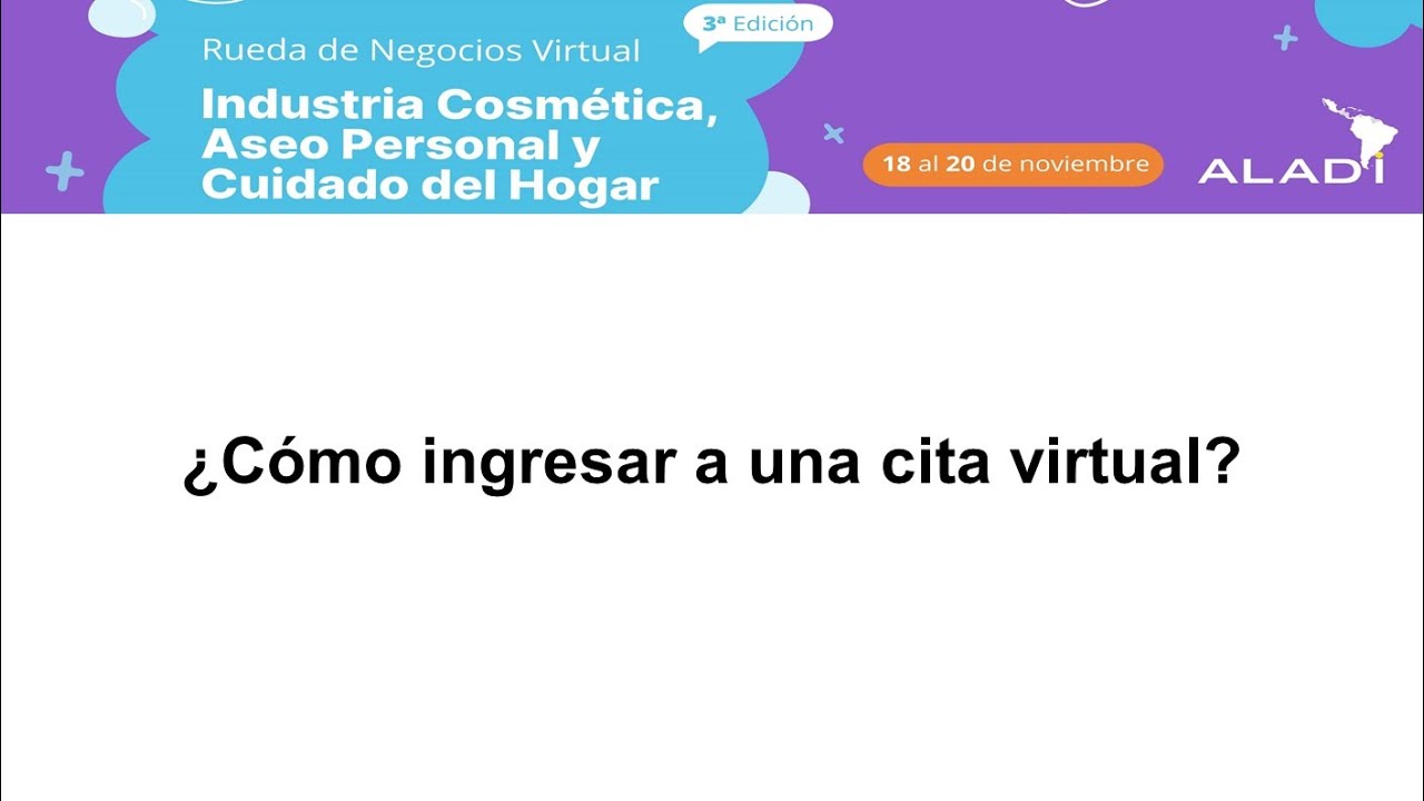 Ingreso a la sala virtual - Industria cosmética, aseo personal y cuidado del hogar 2025