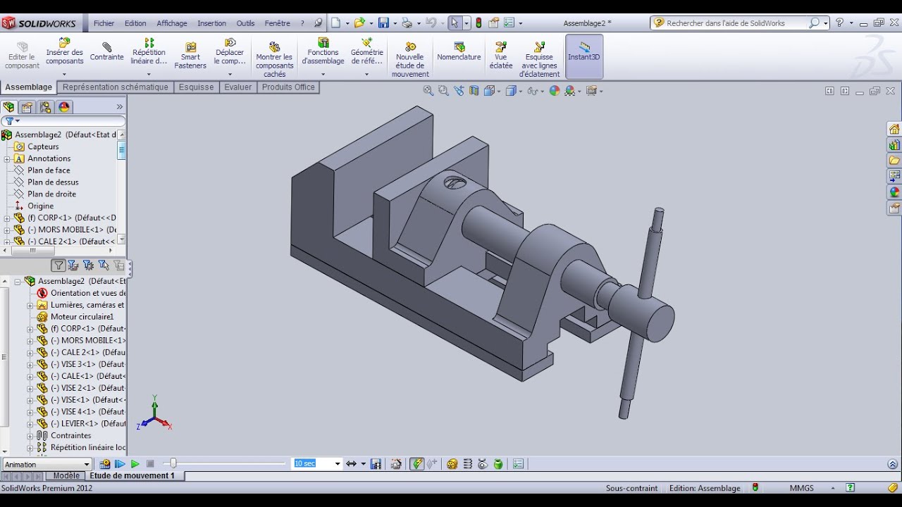 Solidworks : Assemblage,Vue éclatée et Animation/ORIYANE