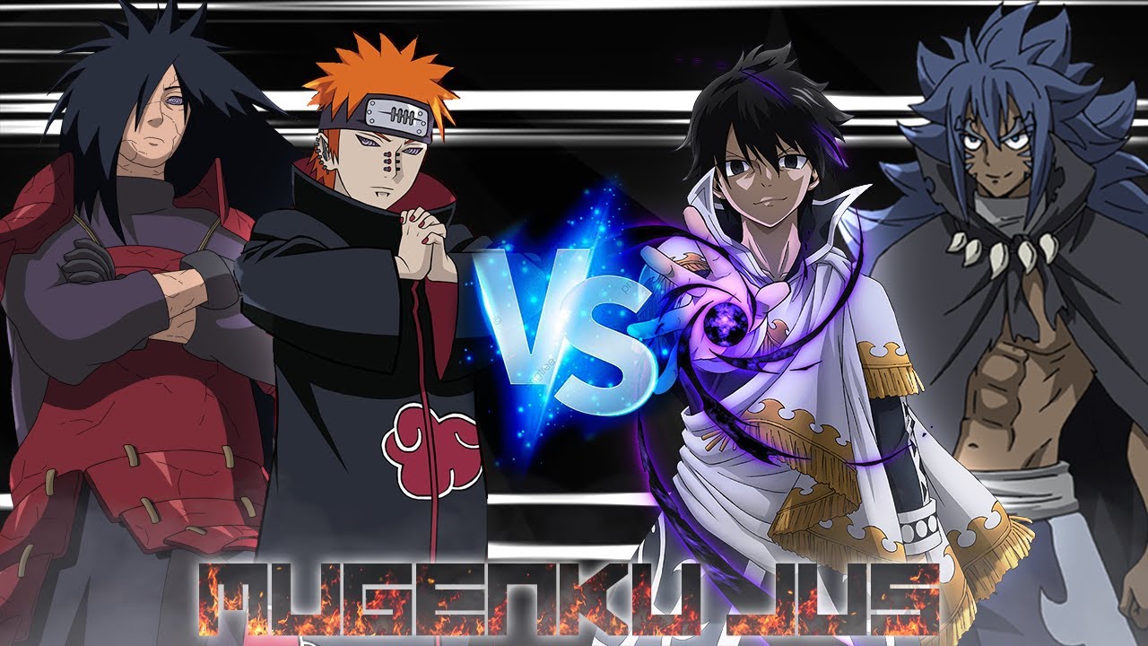 Madara & Pain V3 vs Zeref & Acnologia [Naruto vs Fairy Tail] ANIME MUGEN JUS Team Fight 2 vs 2
