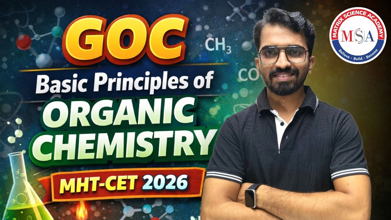 GOC | ONE SHOT | MHT CET 2026 CRASH COURSE | MATRIX SCIENCE ACADEMY | SHANKAR SIR