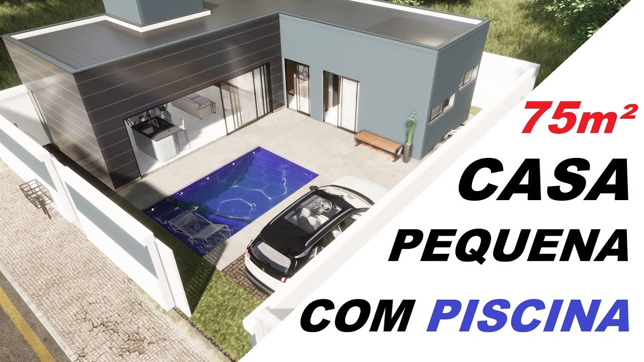 CASA PEQUENA 75 m2   COM PISCINA