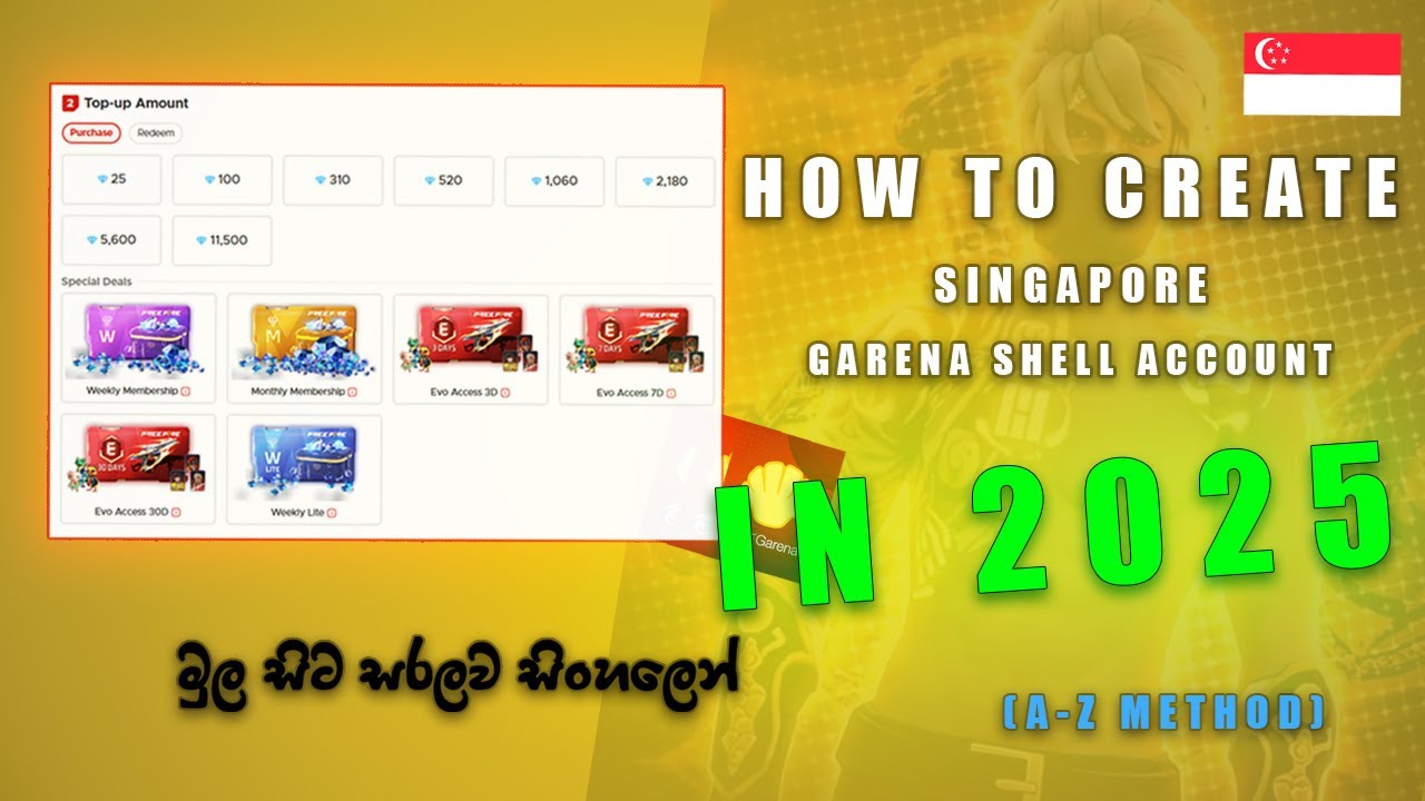 How to Create a Singapore Garena Shell Account in 2025 (Step-by-Step)