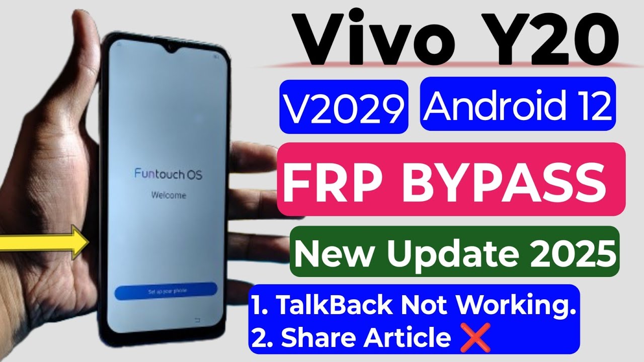 Vivo Y20 - Frp/Google Bypass | Android 12 | New Update 2025 | 100% Working Method | Without pc 