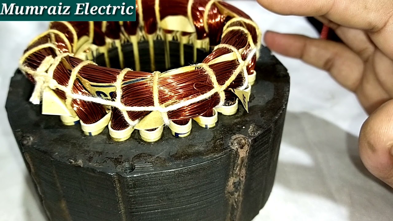 Washing machine very thick stator original silver winding data / How to rewind washing machine