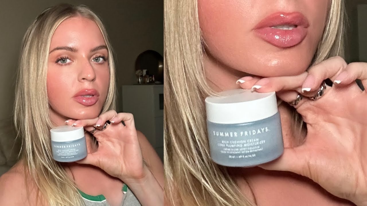 NEW! SUMMER FRIDAYS RICH CUSHION CREAM REVIEW & MY DAYTIME SKINCARE TUTORIAL + DISCOUNT CODE \\