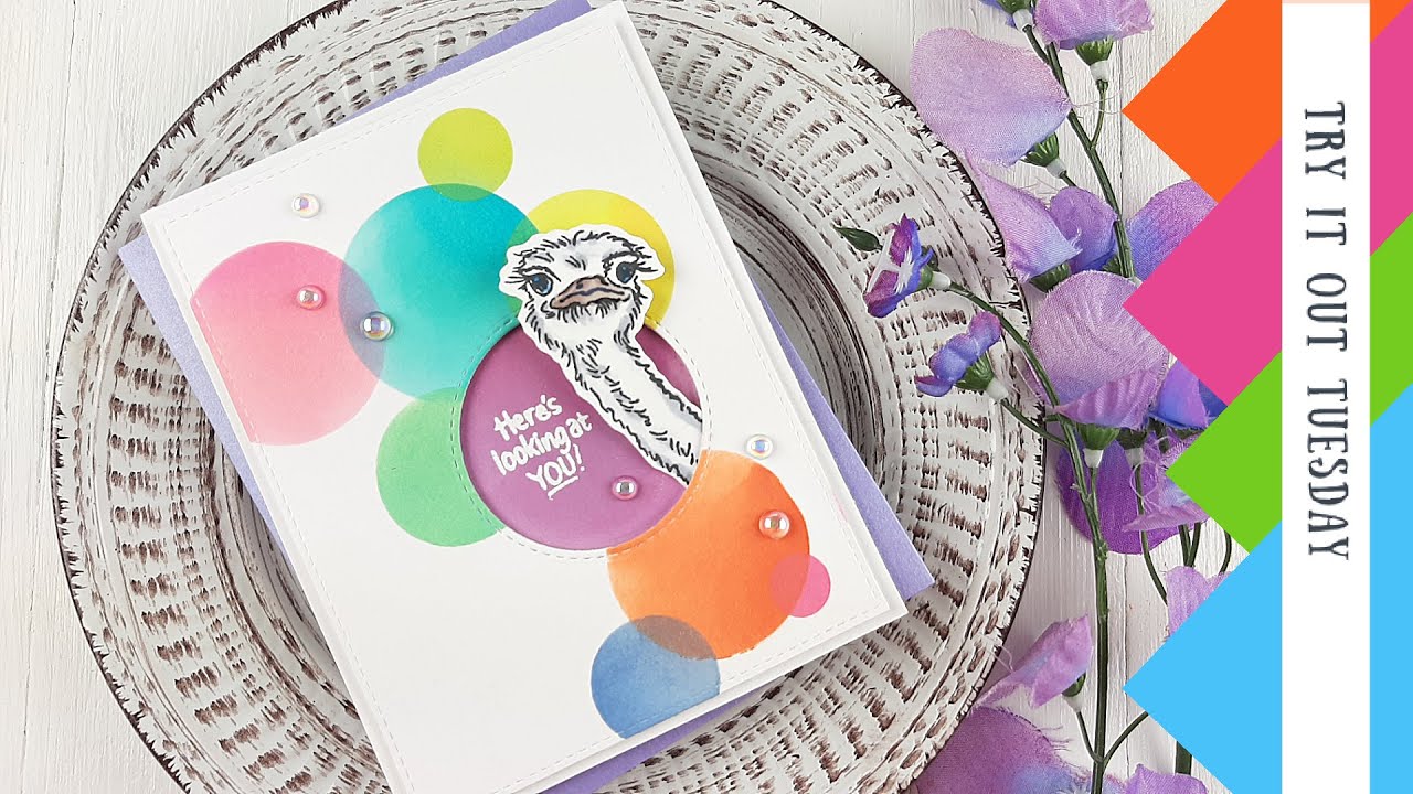 Try It Out Tuesday | Stampendous! Peeking Pals | DIY Card by Tina Smith