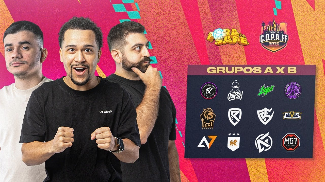 🔴COPA FF COM FORA DA SAFE - GRUPOS A x B 🔴#FREEFIRE