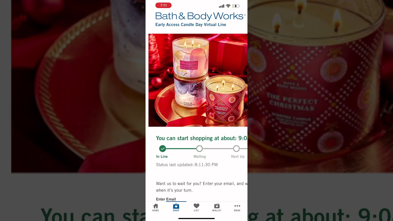 #bathandbodyworks ANNUAL CANDLE DAY HAS BEGUN ONLINE ! VIRTUAL WAIT IS ALMOST A HOUR YALL LOG ON