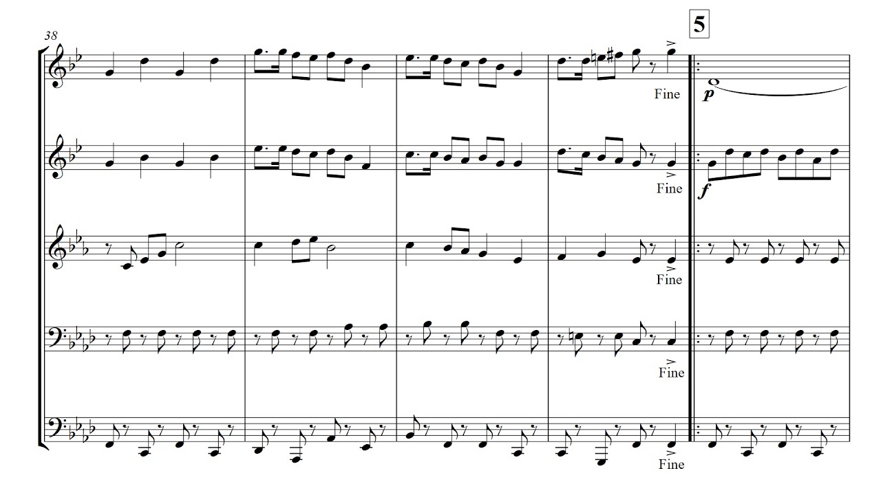 🎺 Moskaw - Brass Quintet Sheet Music