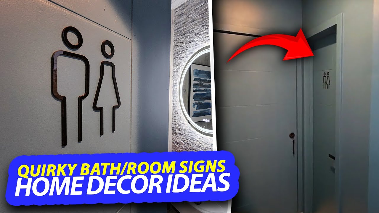 If U Can't Find  Your Bathroom Here is  Why! Quirky Bathroom Signs & Home  Decor Ideas