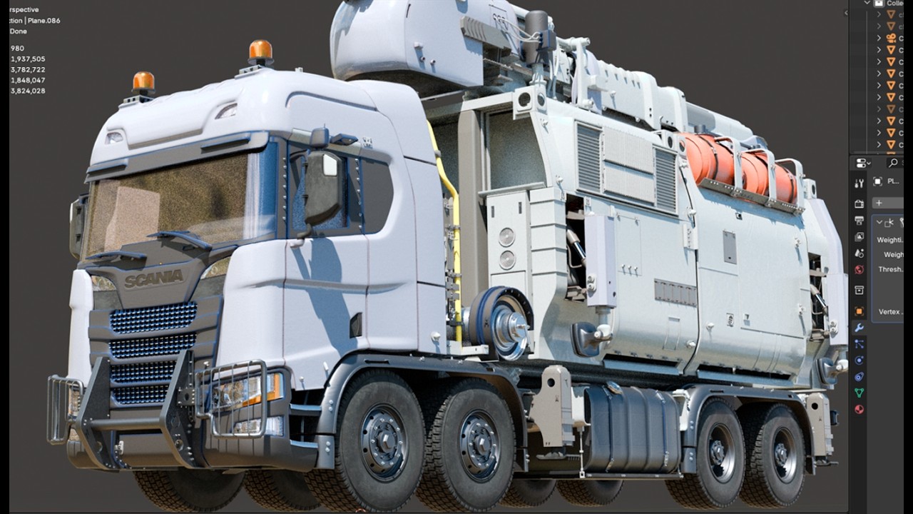 Truck Modeling Process (Scania Inspired) | Blender Time-Lapse