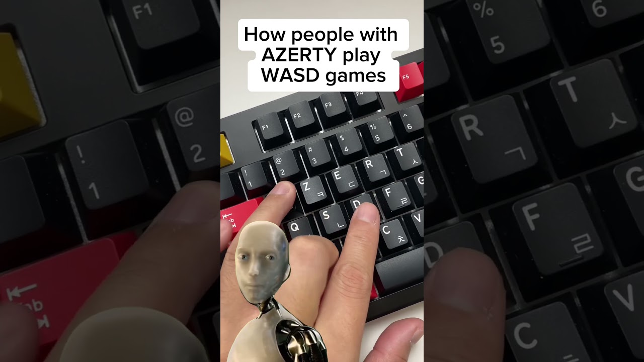 How people with AZERTY play WASD games #shorts #azerty #trending