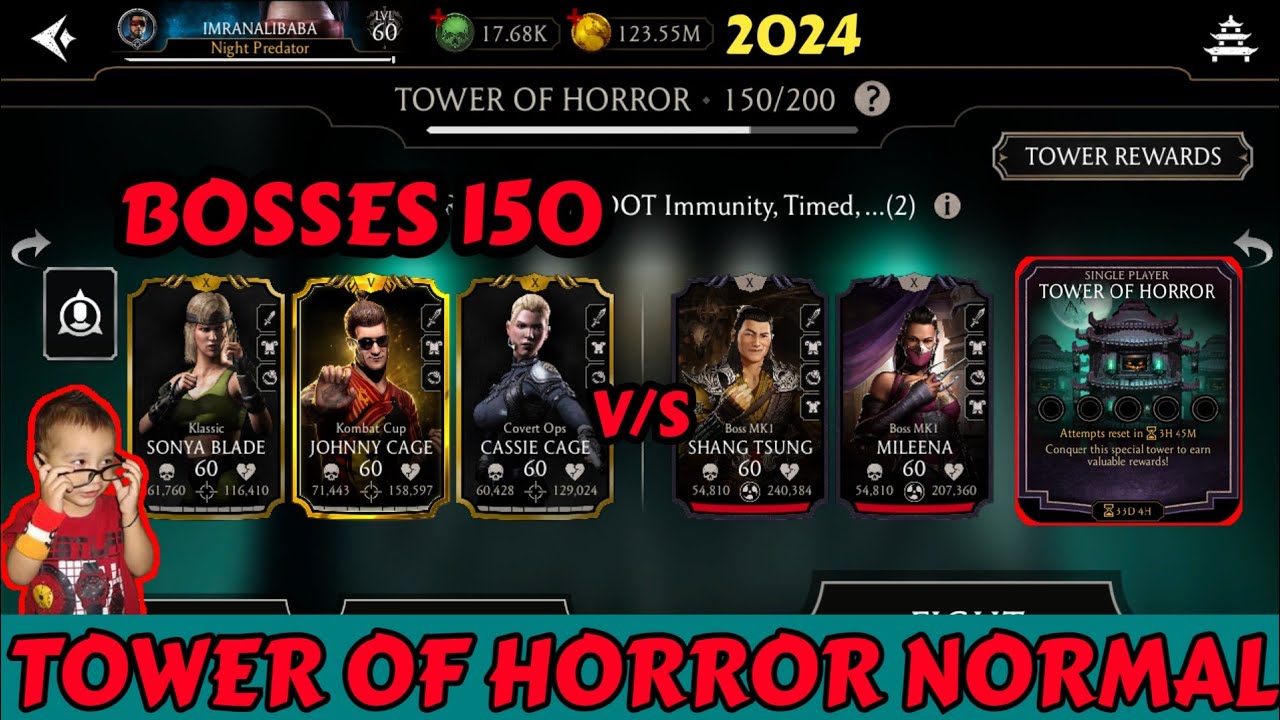 Tower Of Horror | Bosses 150 | Beat By Gold Team | Mk Mobile